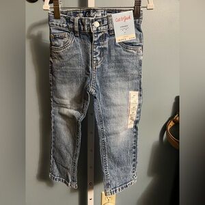Cat & Jack Medium Wash Denim Straight Leg Jeans Adjustable Waistband